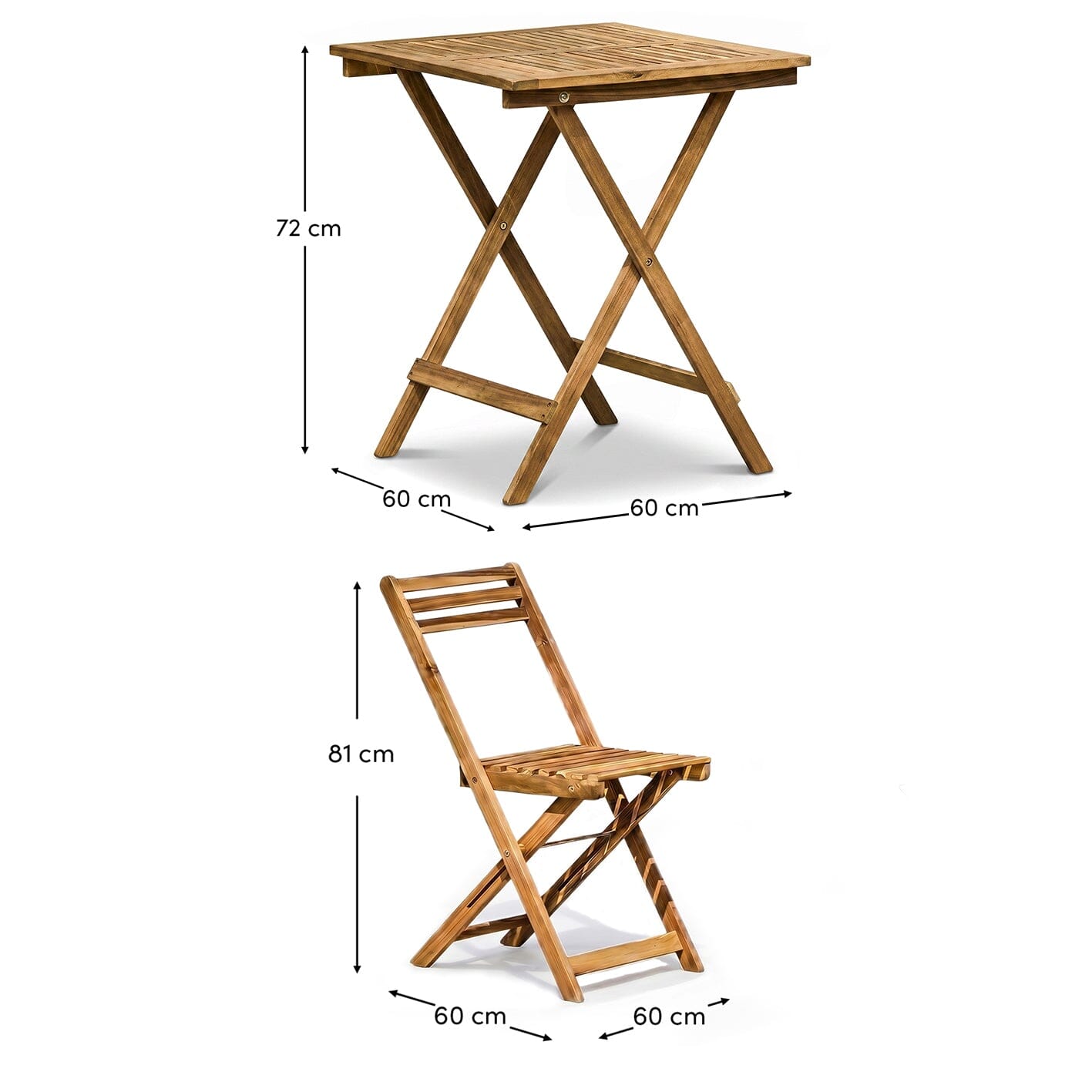 Ashby 2 Seater Wooden Bistro Set - Laura James