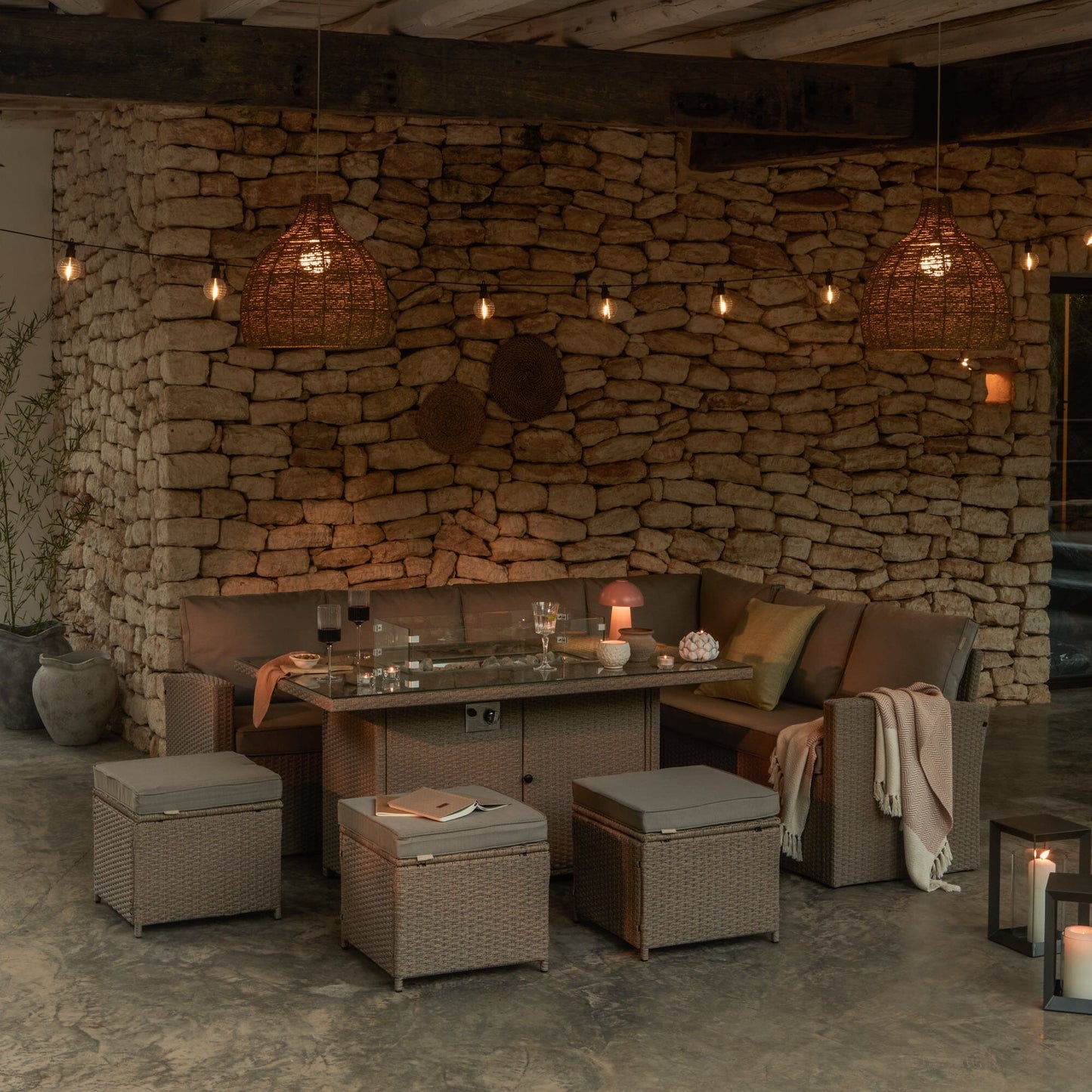 Carnaby 10 Bulb Outdoor String Lights - Extension Kit - Beehive Bulb - Laura James
