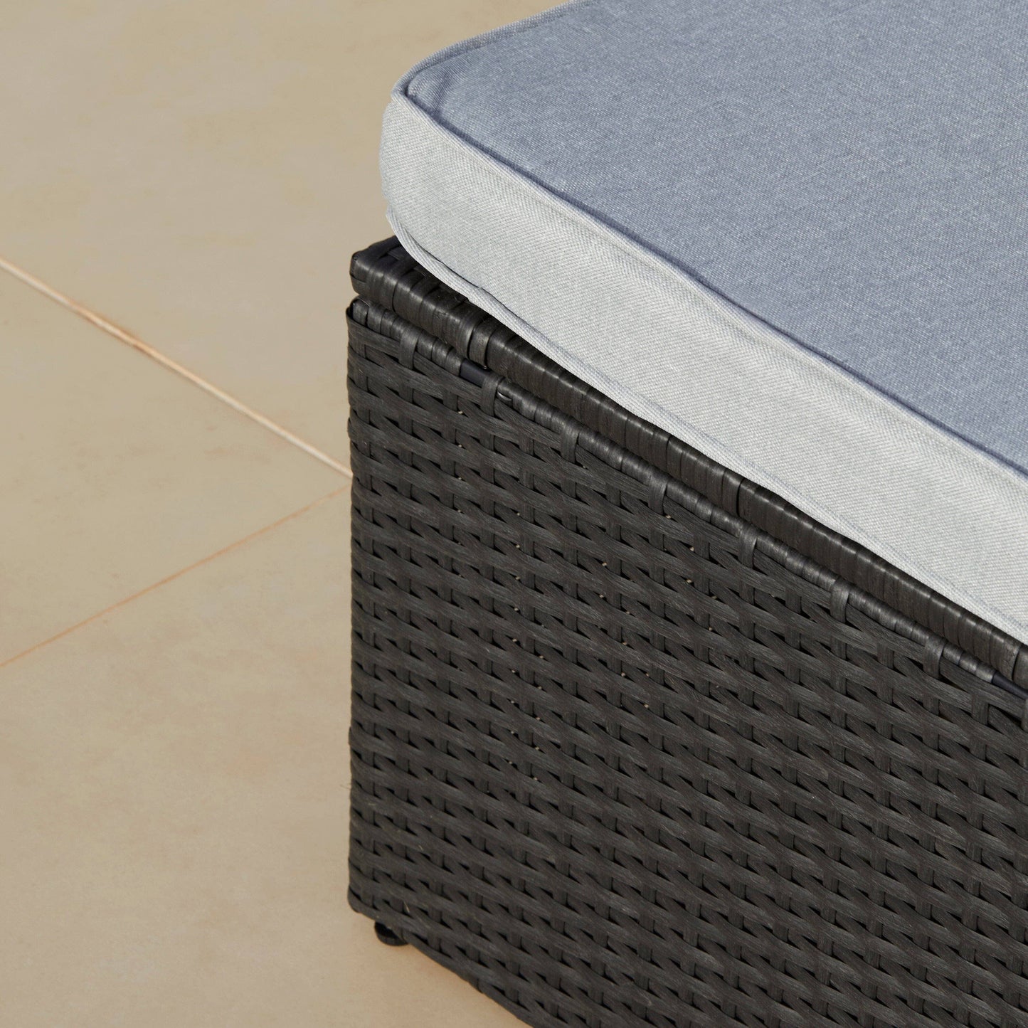 Aston 9 Seater Outdoor Sofa Dining Set with Polywood Table Top - Black - Laura James