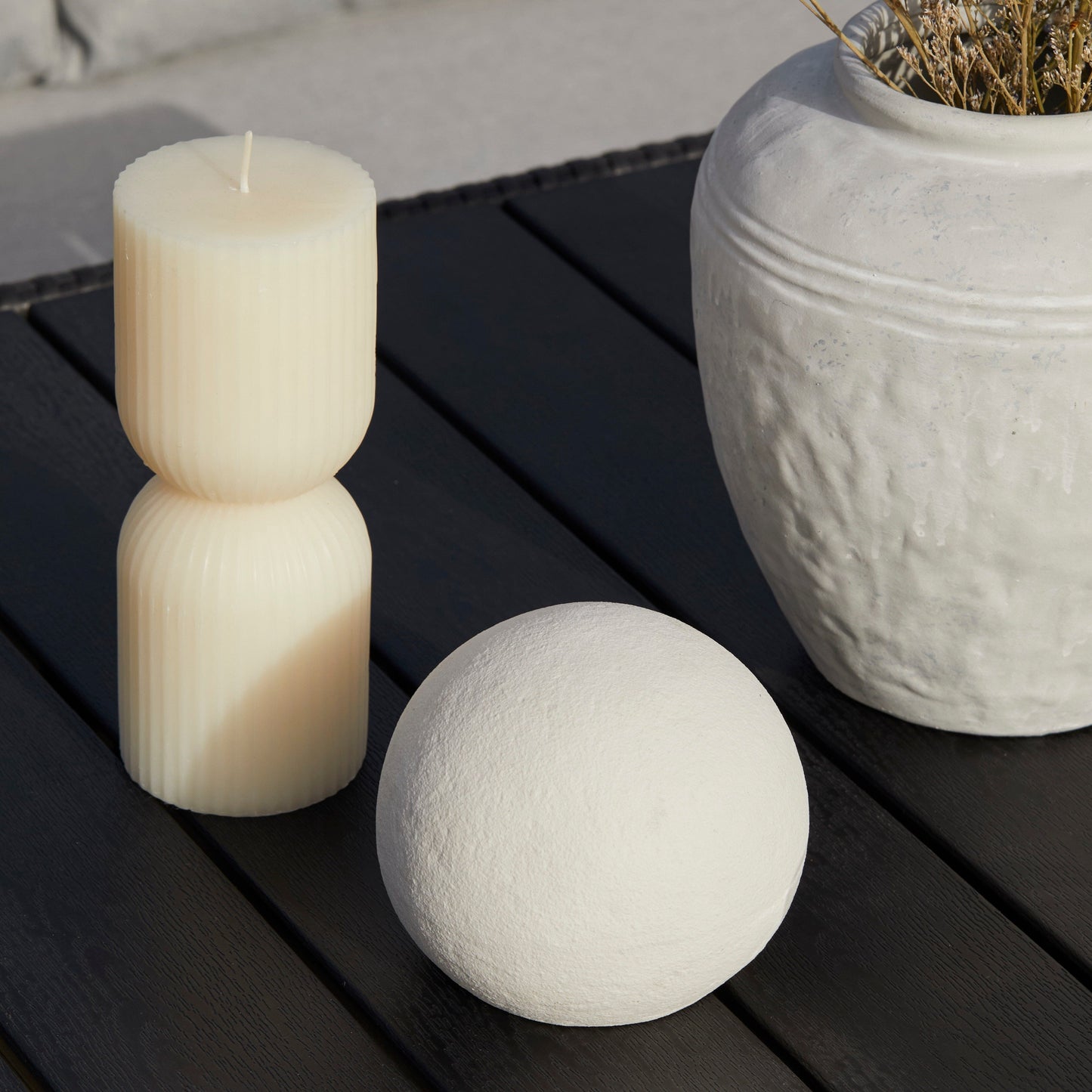 Aston 9 Seater Outdoor Sofa Dining Set with Polywood Table Top - Black - Laura James