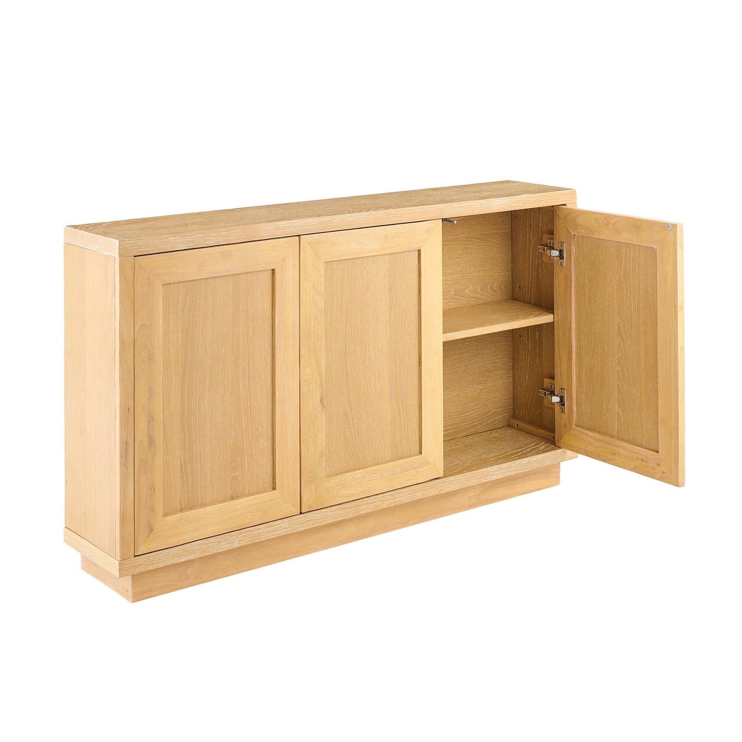 Astrid 3 Door Large Sideboard - Whitewash Oak - Laura James