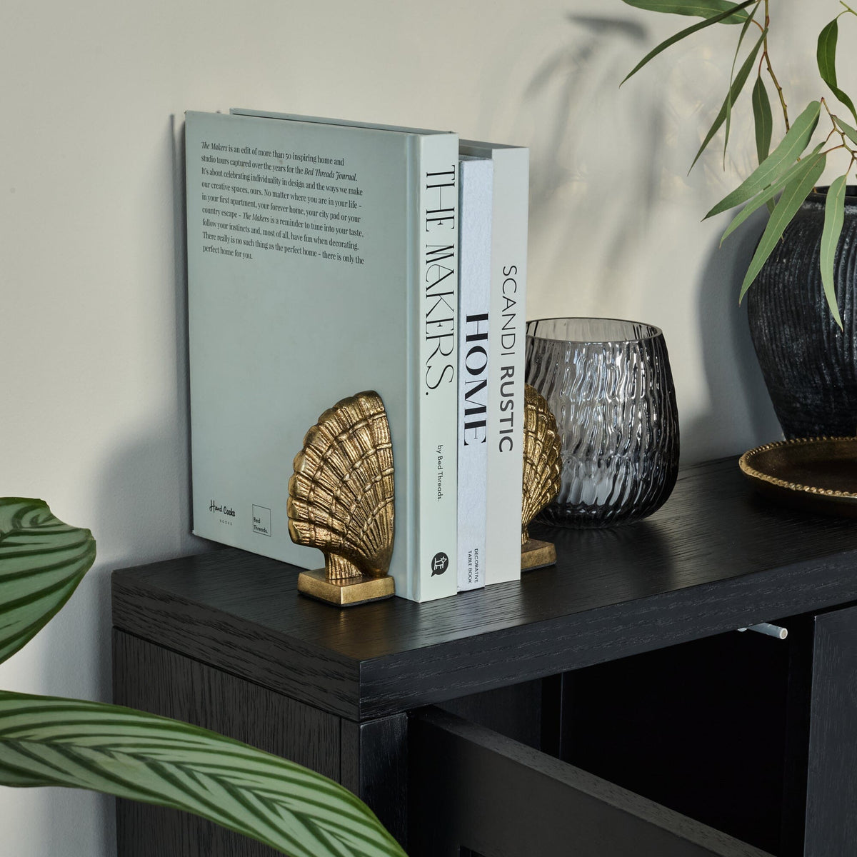 Astrid 2 Door Small Sideboard - Black Oak - Laura James