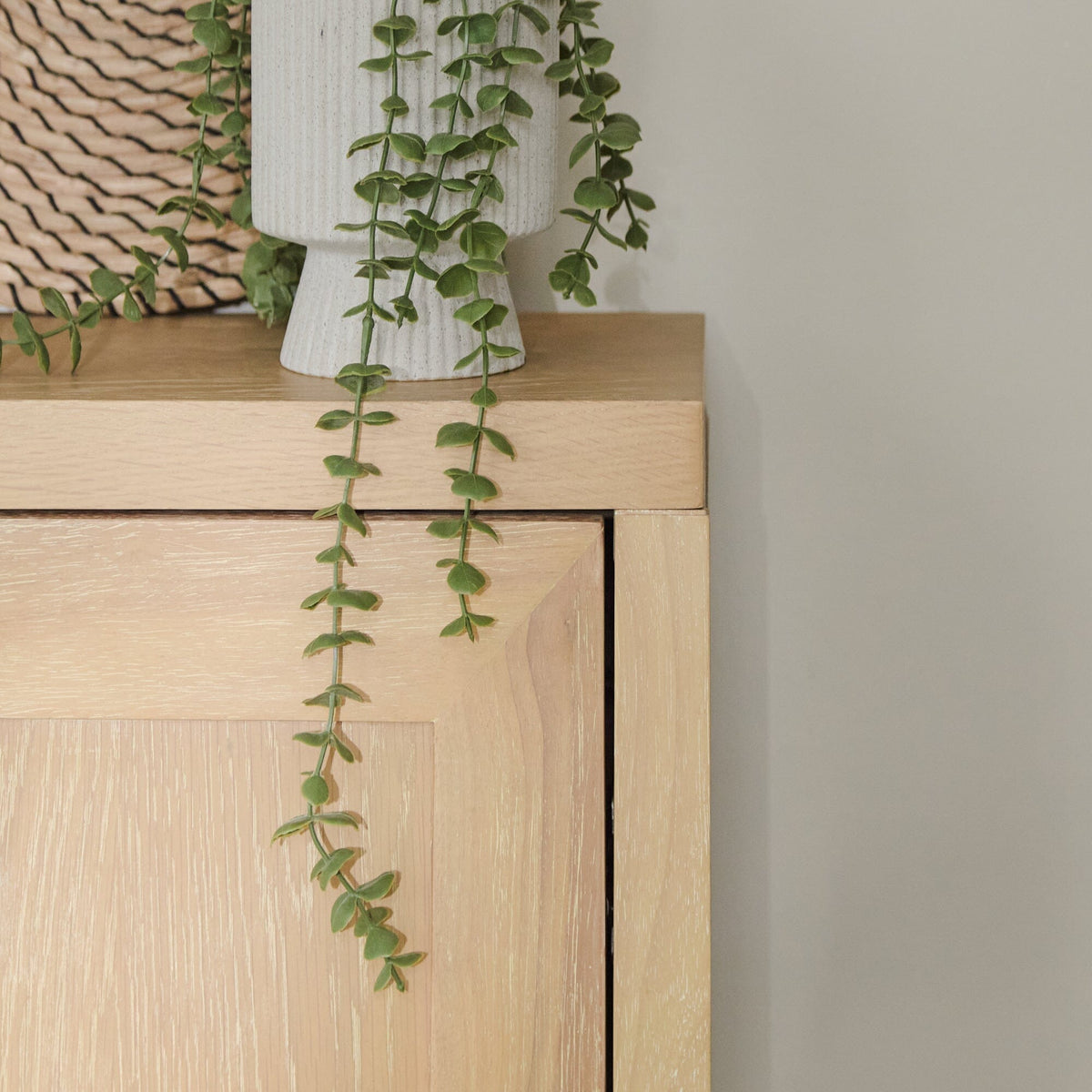 Astrid 2 Door Small Sideboard - Whitewash Oak - Laura James