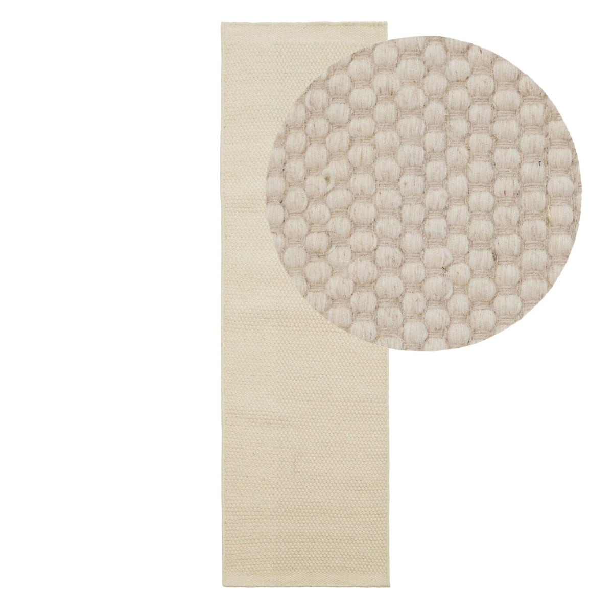 Atcham Clay/ Natural Runner Rug - 200x60cm - Laura James