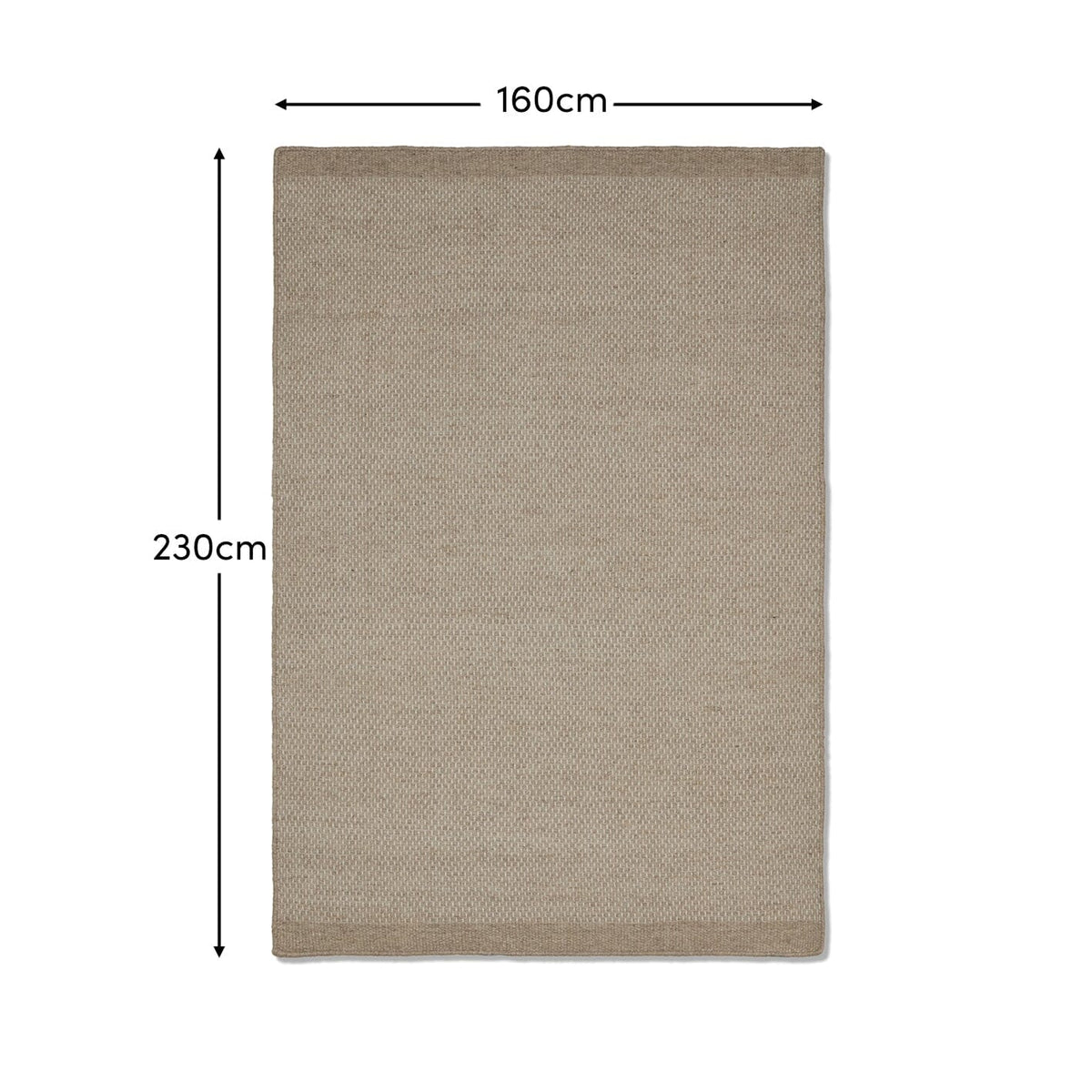 Atcham Medium Sand Wool Rug - Laura James