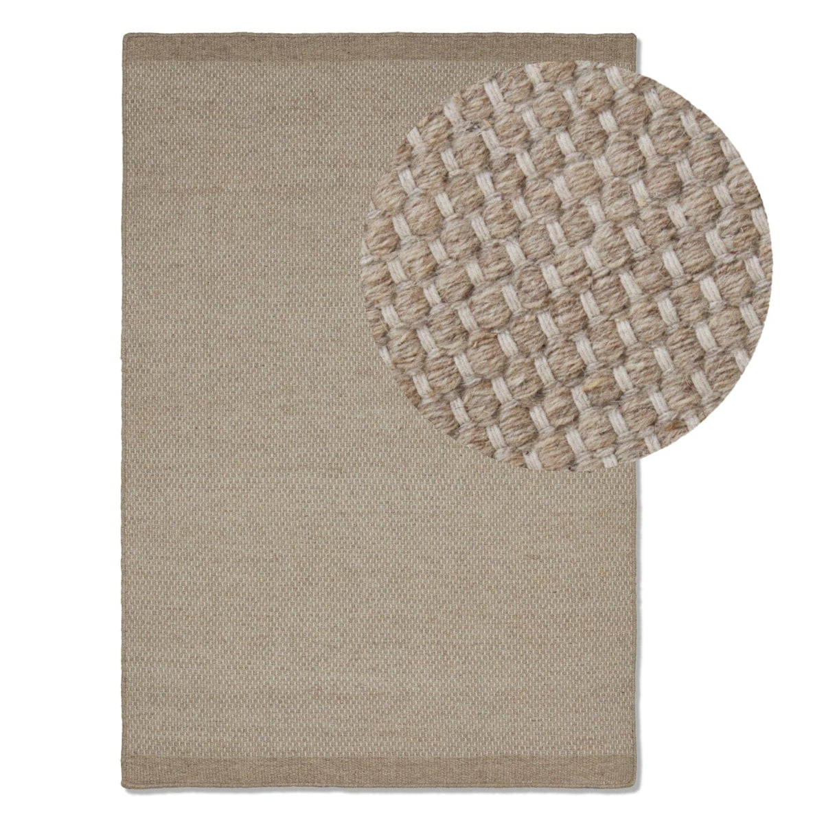 Atcham Sand Wool & Cotton Rug - 120 x 170cm - Laura James