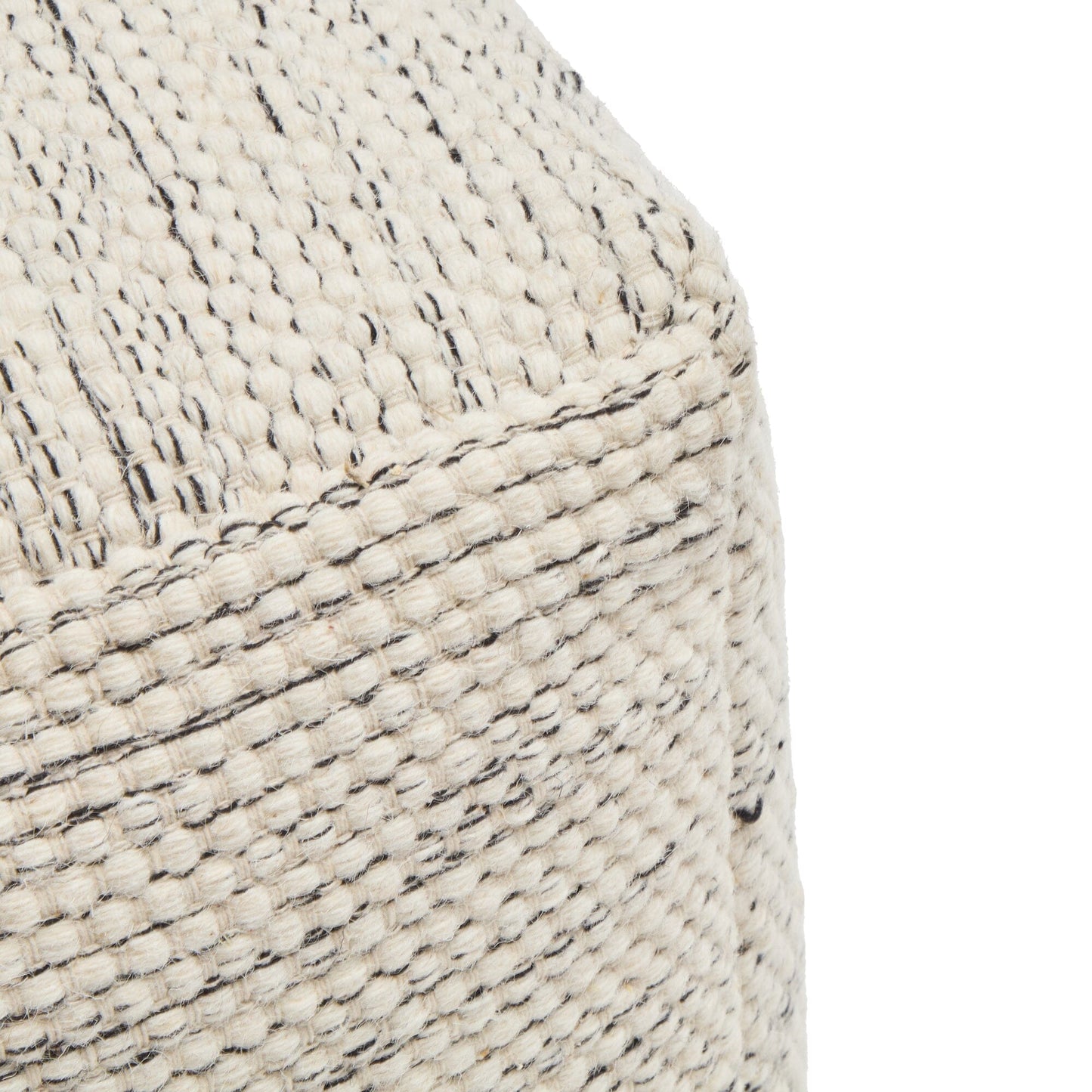 Atcham Clay Marl Wool & Cotton Ottoman - 45 x 45cm - Laura James