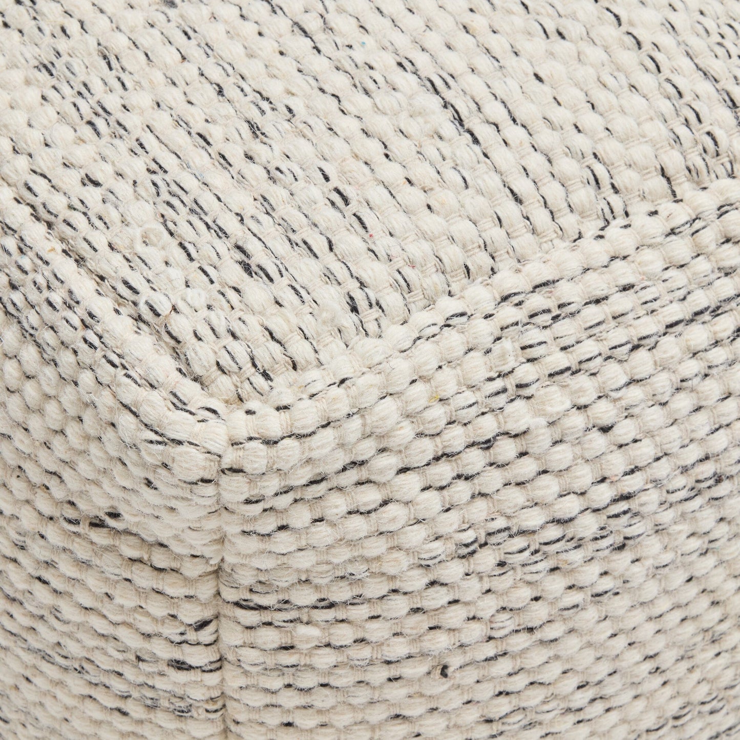 Atcham Clay Marl Wool & Cotton Ottoman - 45 x 45cm - Laura James