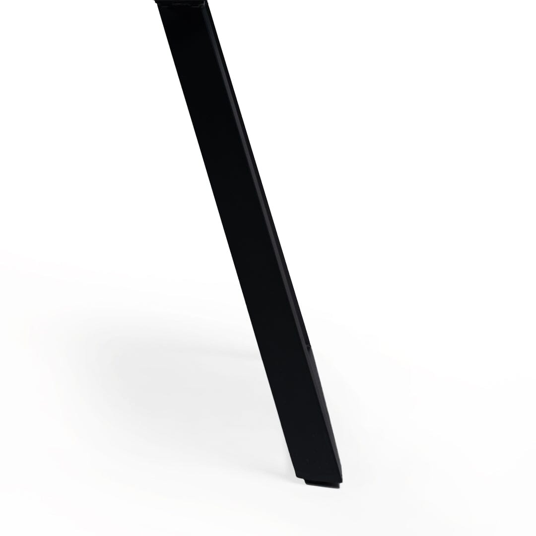 Atlas Smoked Glass Dining Table - Metal Legs