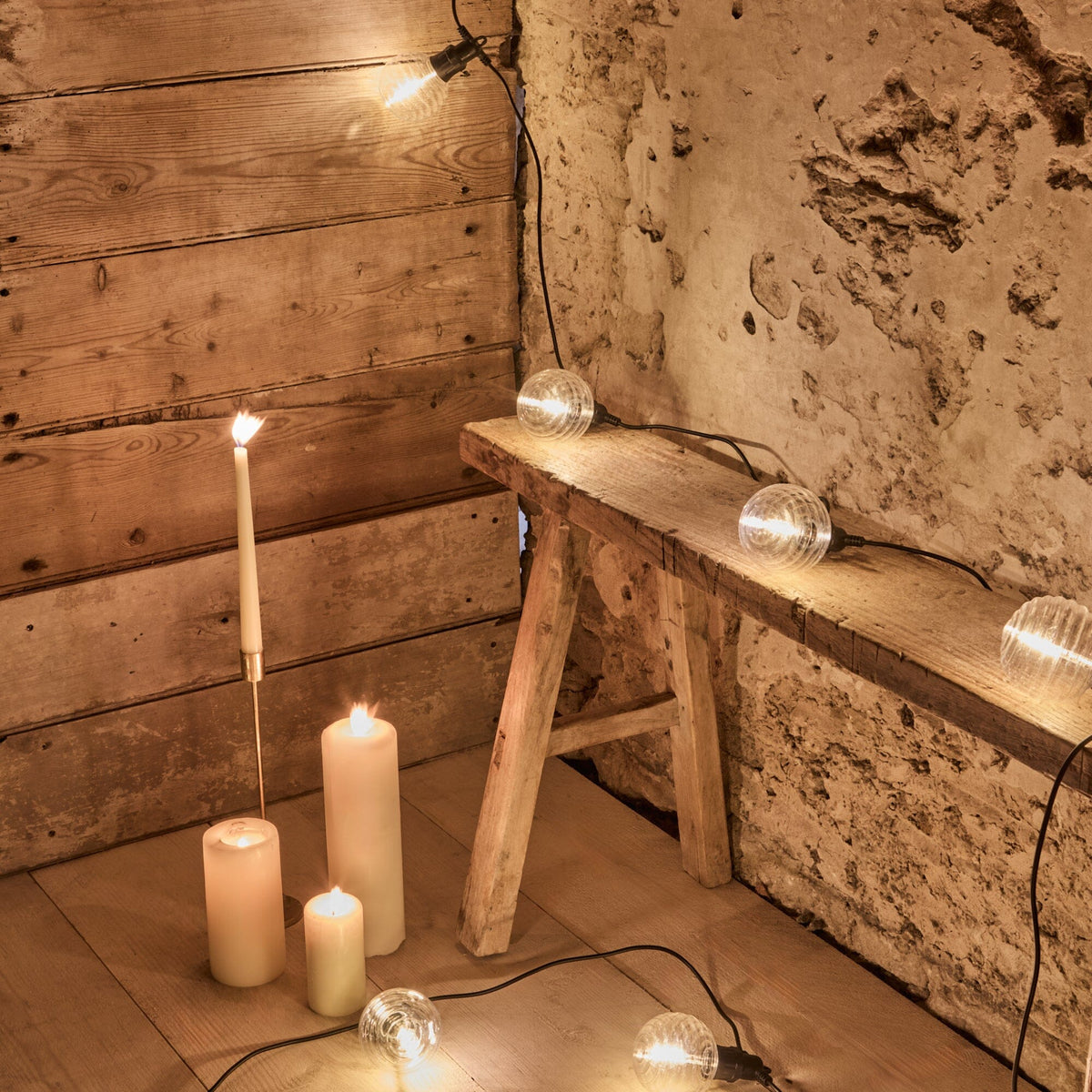 Carnaby 10 Bulb Garden String Lights - Extendable - Beehive Bulb - Laura James