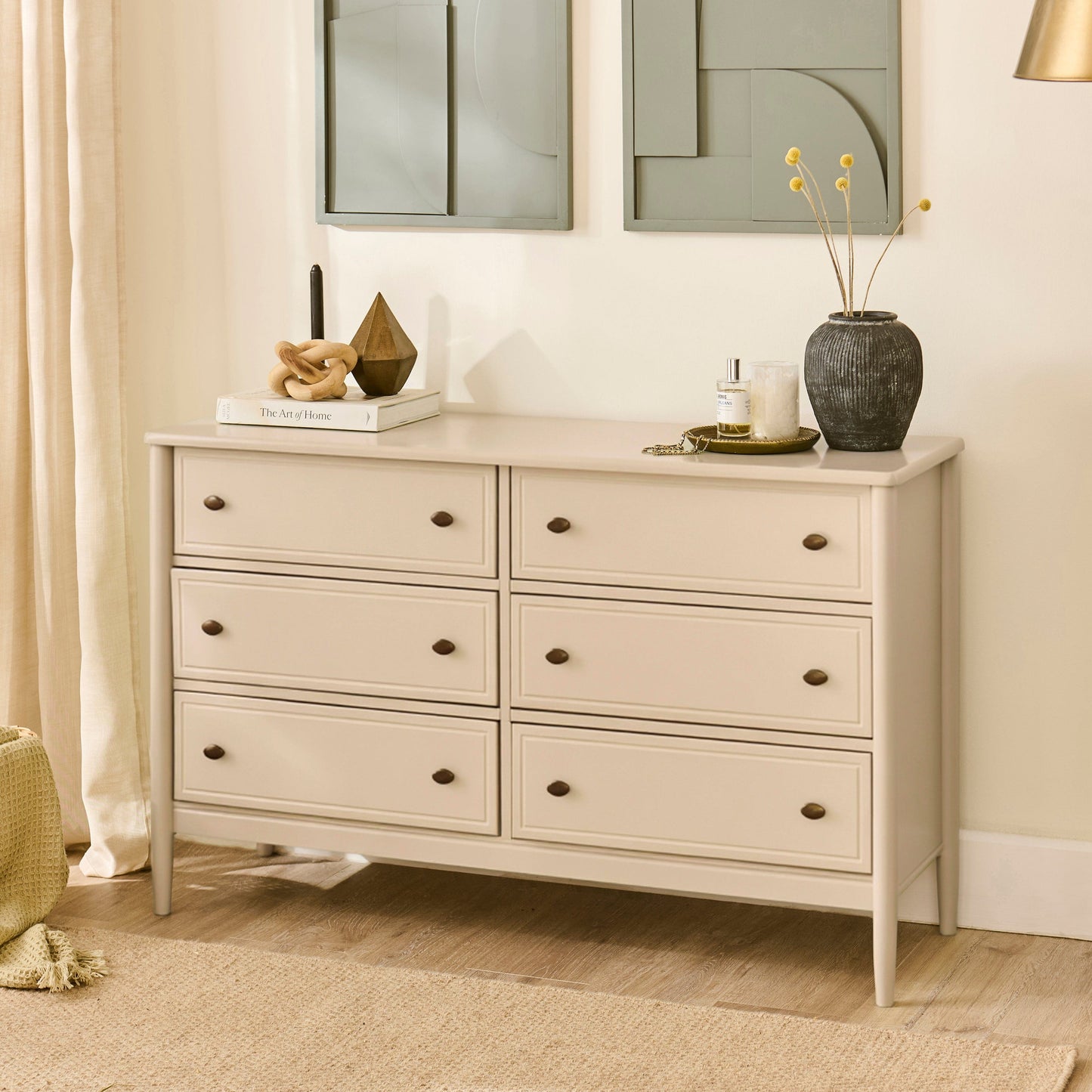 Aubrey 6 Drawer Chest of Drawers - Driftwood - Laura James