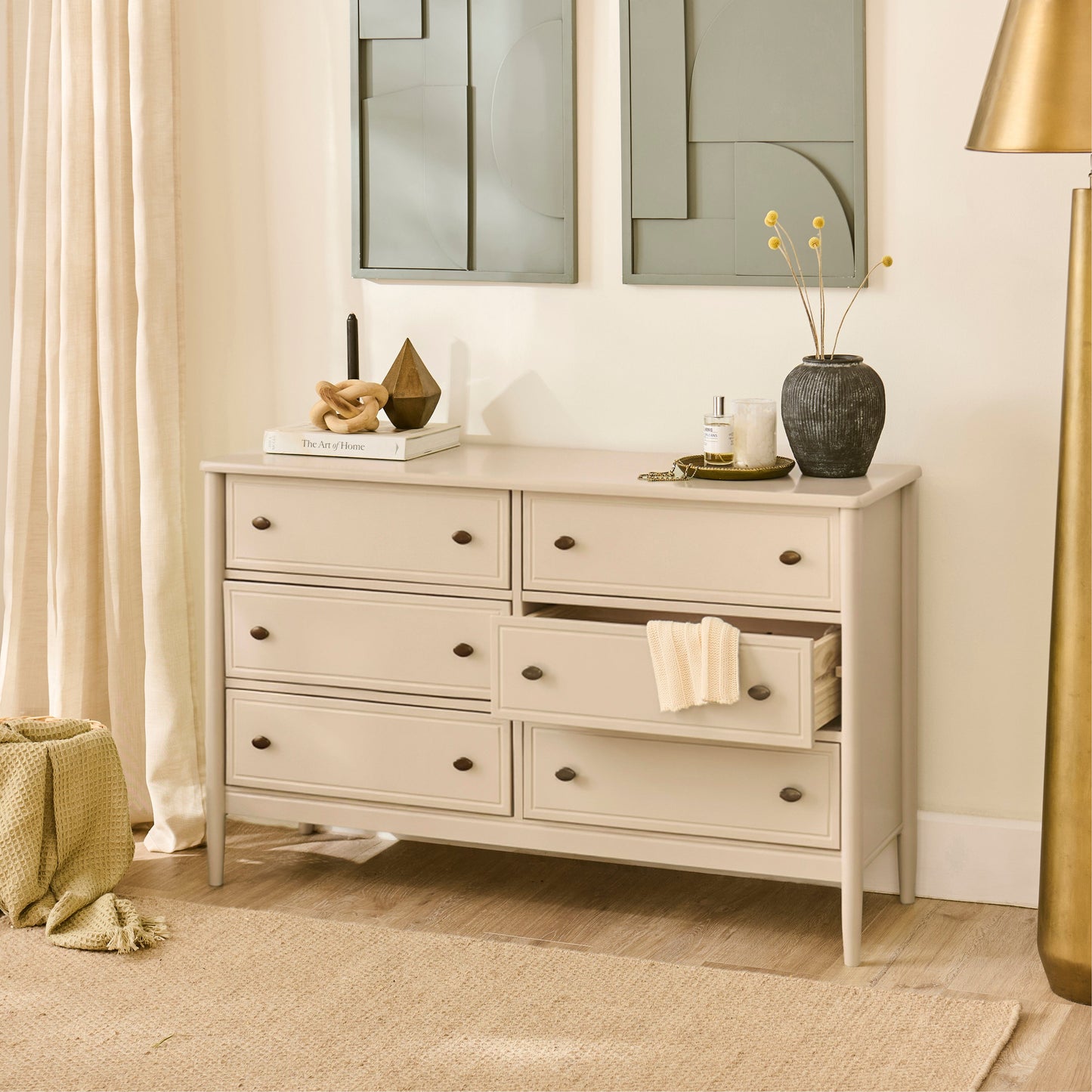 Aubrey 6 Drawer Chest of Drawers - Driftwood - Laura James
