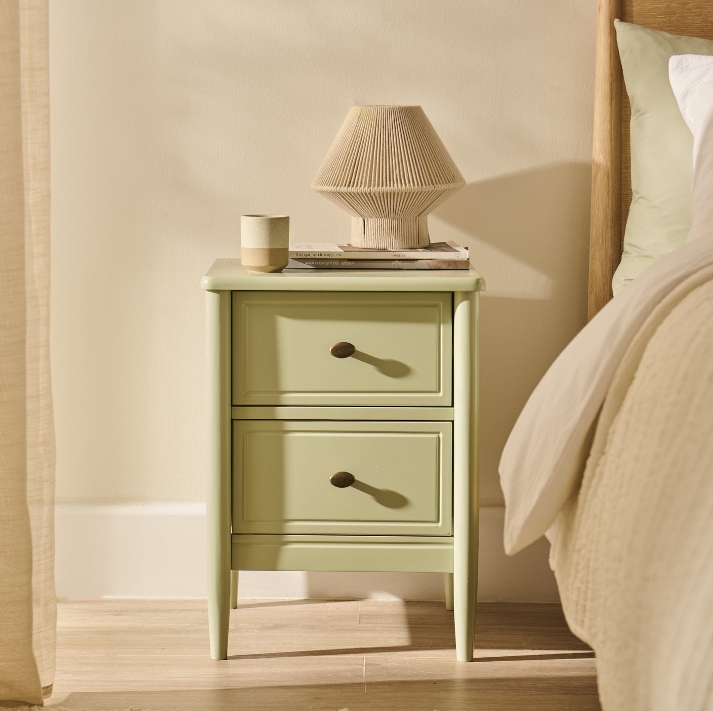 Aubrey_40cm_2_Drawer_Bedside_Table_Pistachio_Green-1 - Laura James