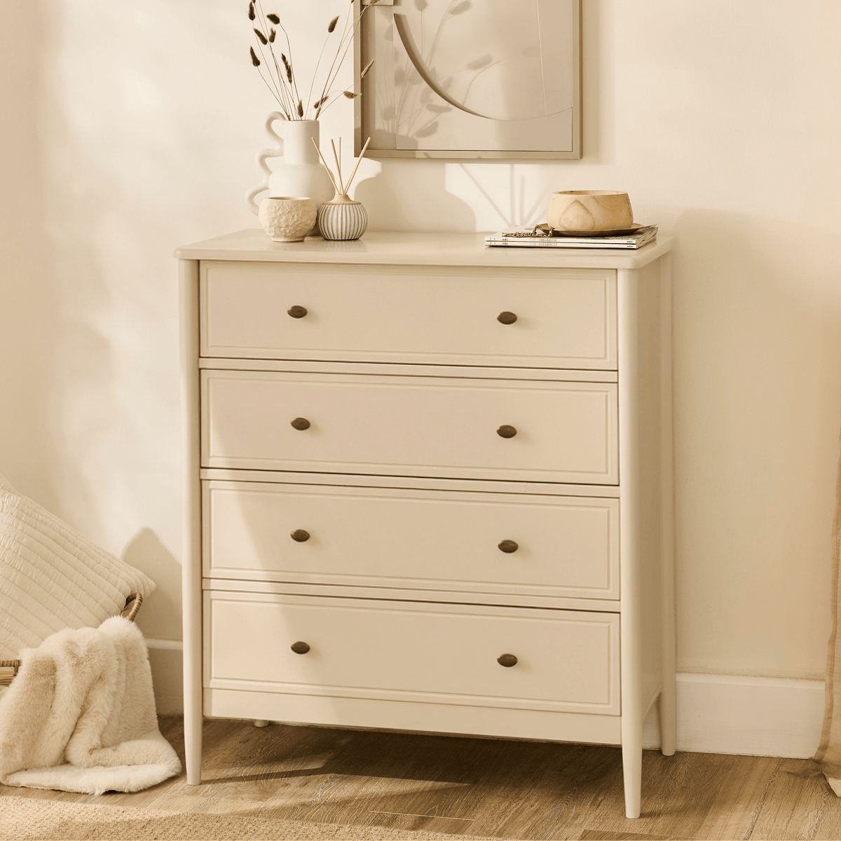 Aubrey 4 Drawer Chest of Drawers - Driftwood