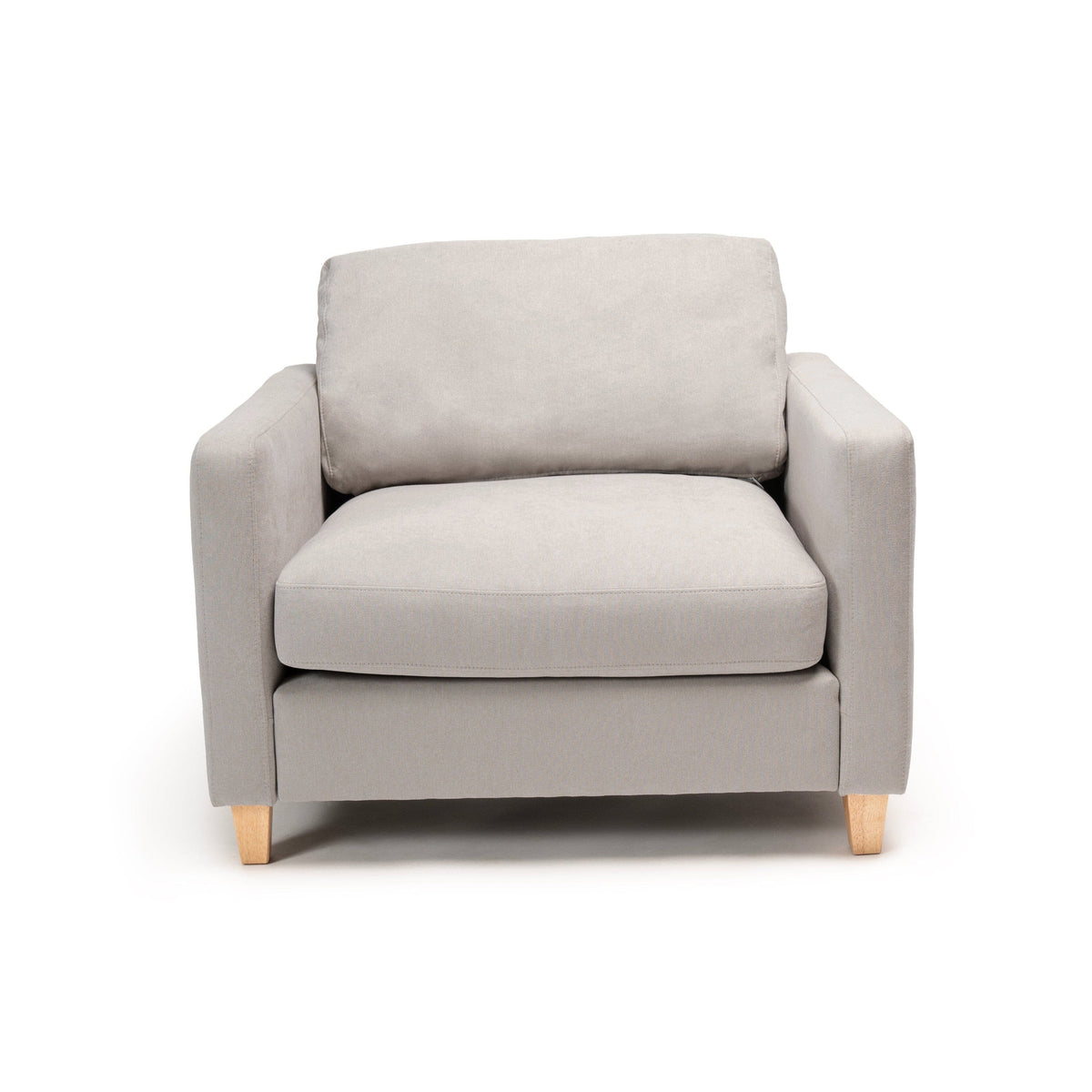 Ava Soft Beige Armchair - Pale Oak Legs - Laura James