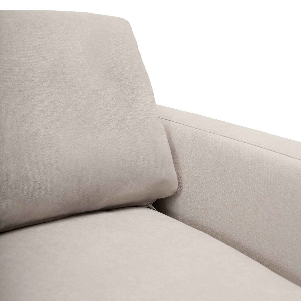 Ava Soft Beige Armchair - Pale Oak Legs - Laura James
