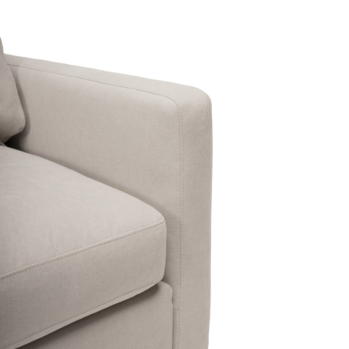 Ava Soft Beige Armchair - Pale Oak Legs - Laura James