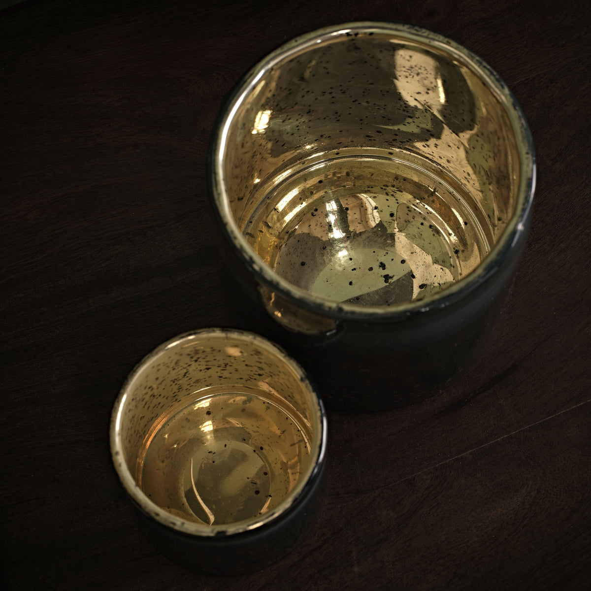 Bellano 7.5cm Tea Light Holder - Rustic Gold - Laura James