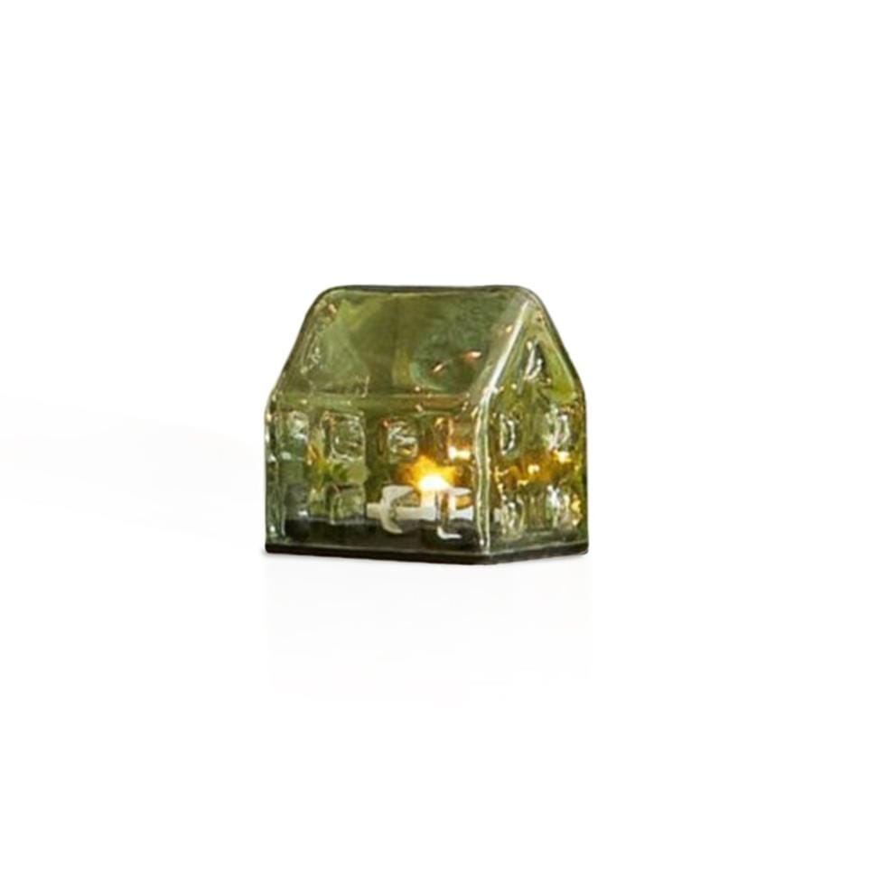 Brockley Clear Glass 8cm LED Light Up House - Laura James