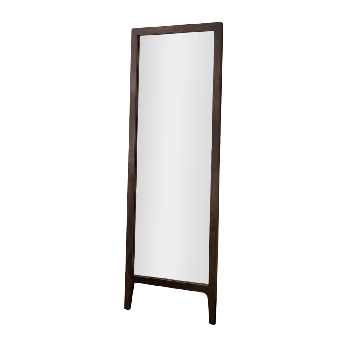 Bastian 160cm Floor Mirror with Legs - Coffee Brown Paulownia