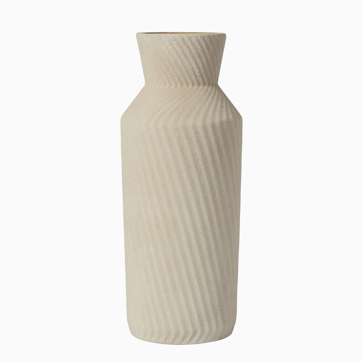 Bayswater 35cm Ceramic Vase - Beige - Laura James