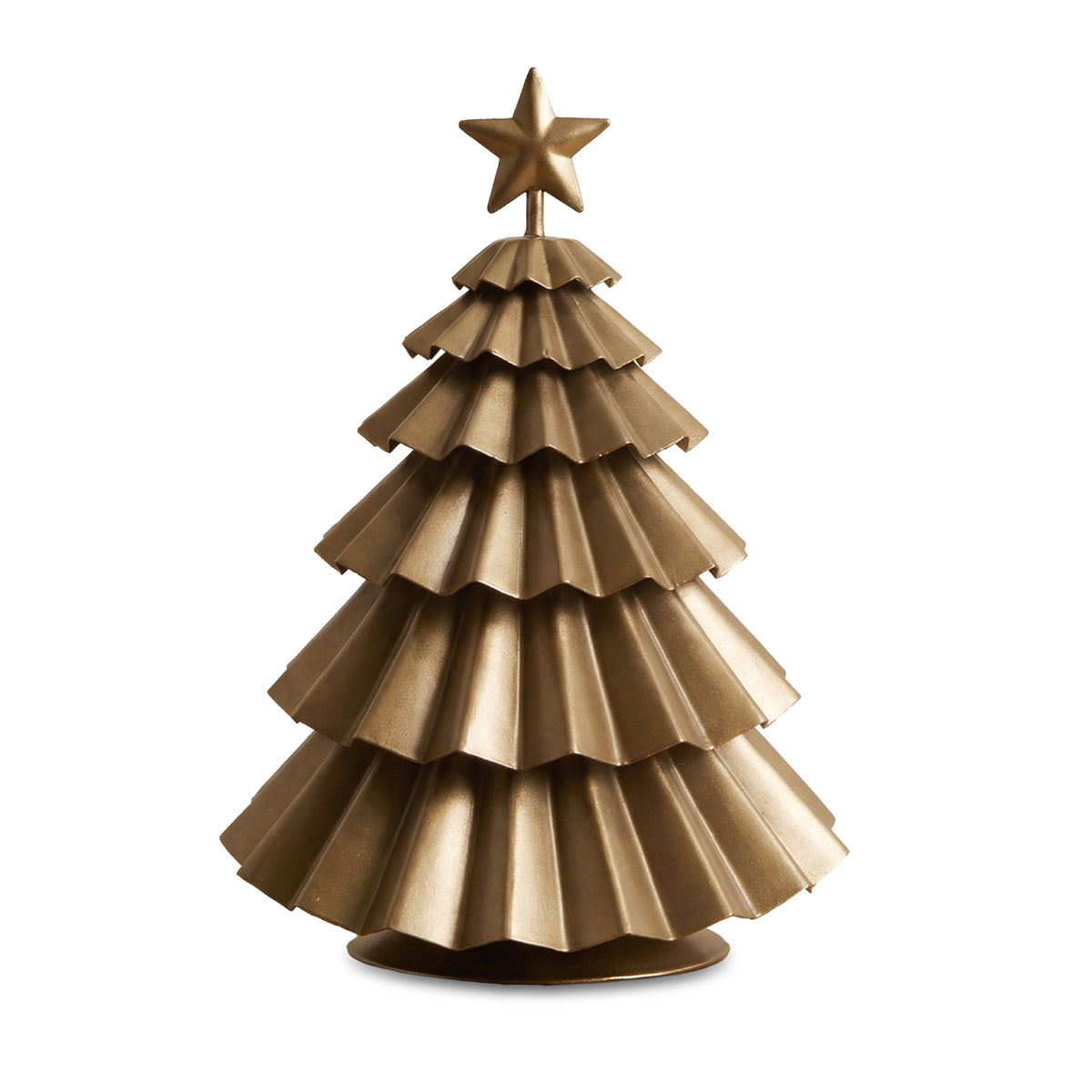 Bergen 24cm Metal Tree Ornament - Heritage Gold