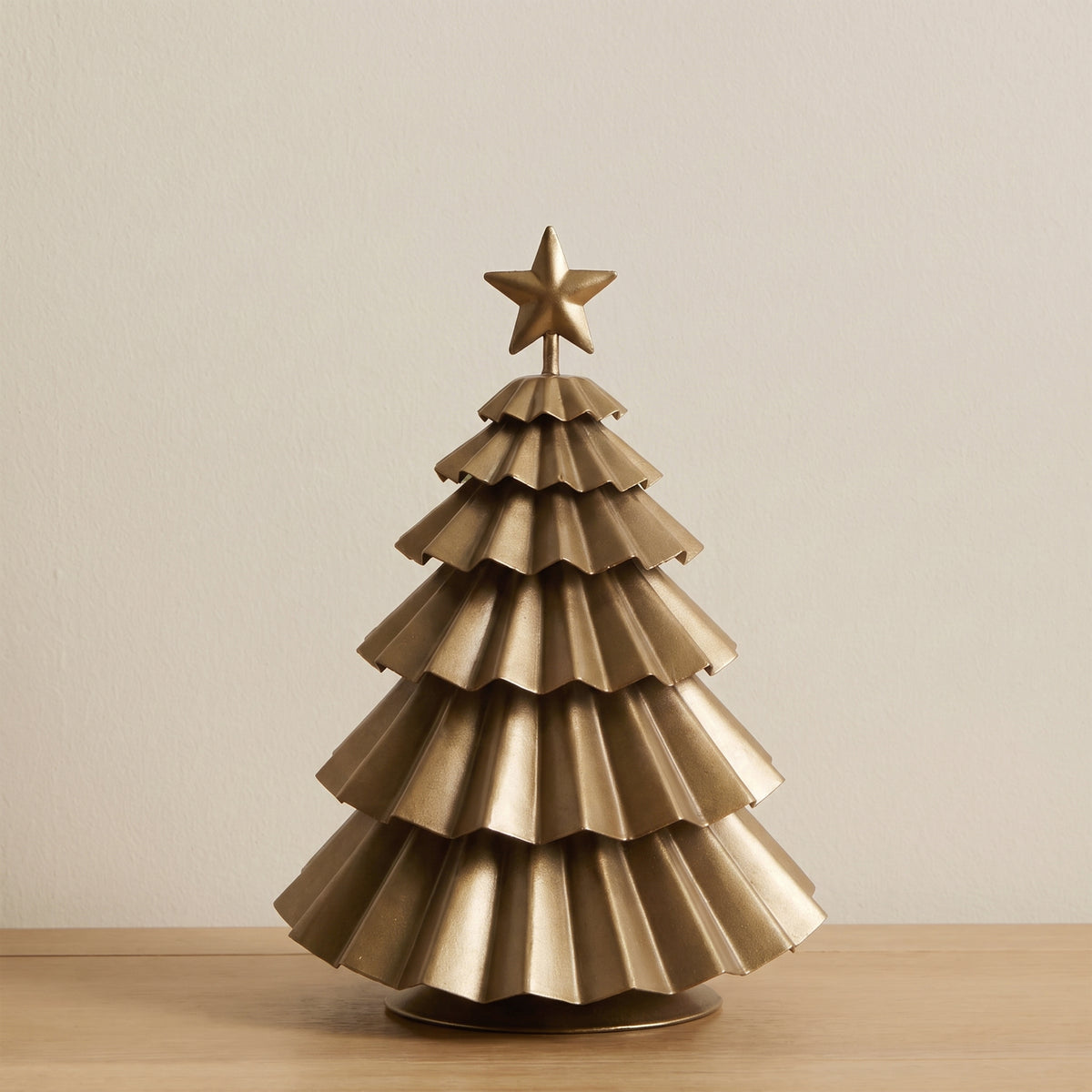 Bergen 24cm Metal Tree Ornament - Heritage Gold