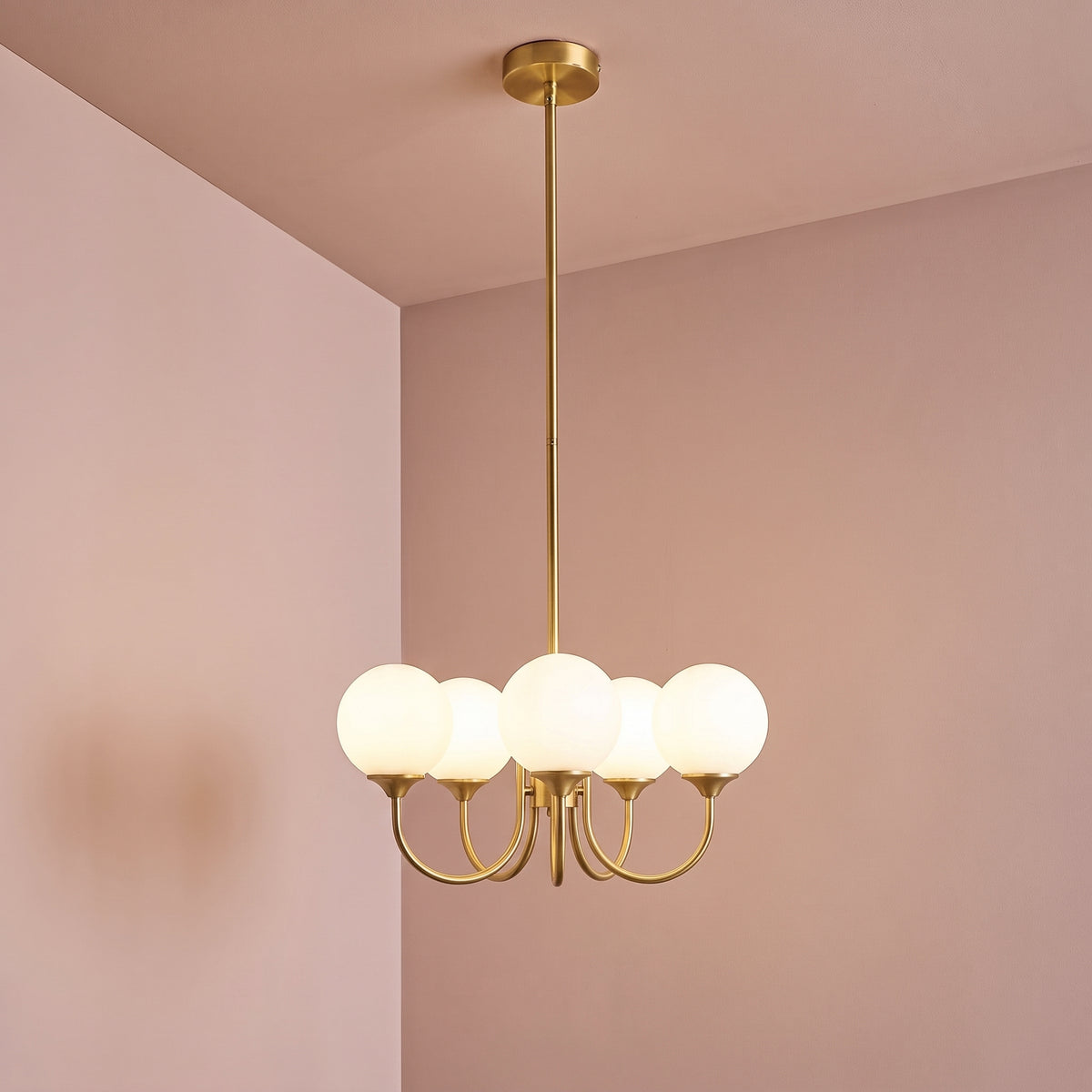 Bexley 50cm 5 Bulb Chandelier - Heirloom Brass