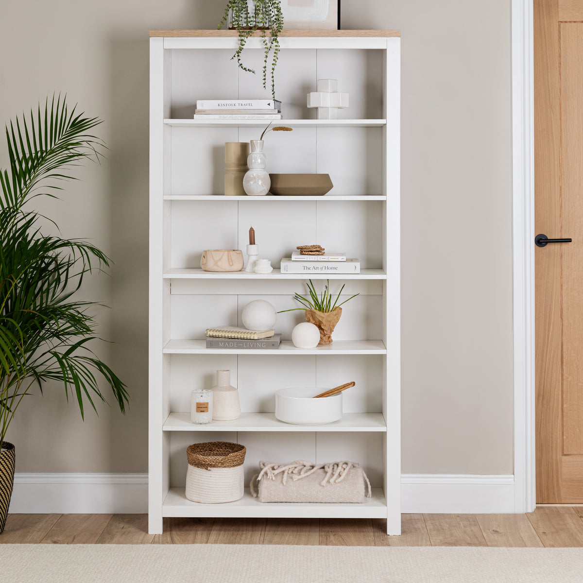 Outlet - Bampton White Tall Bookcase