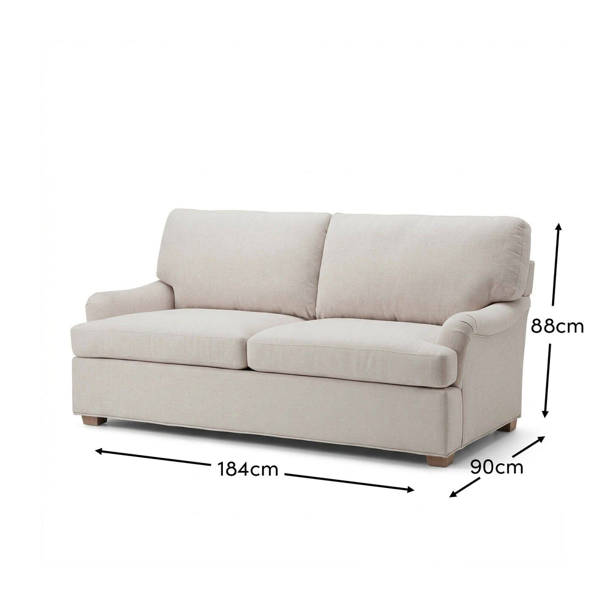 Brea_180cm_Sofa_Bed_Mink_Taupe_with_Whitewash_Oak_Legs - Laura James