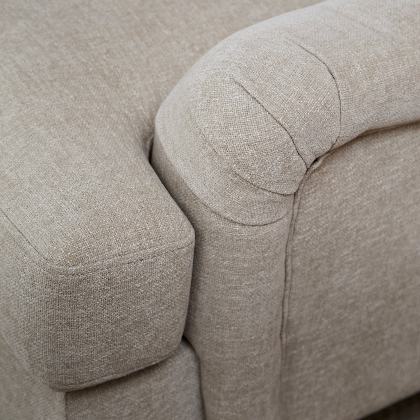 Brea 3 Seater Sofa - Mink Taupe with Whitewash Oak Legs - Laura James