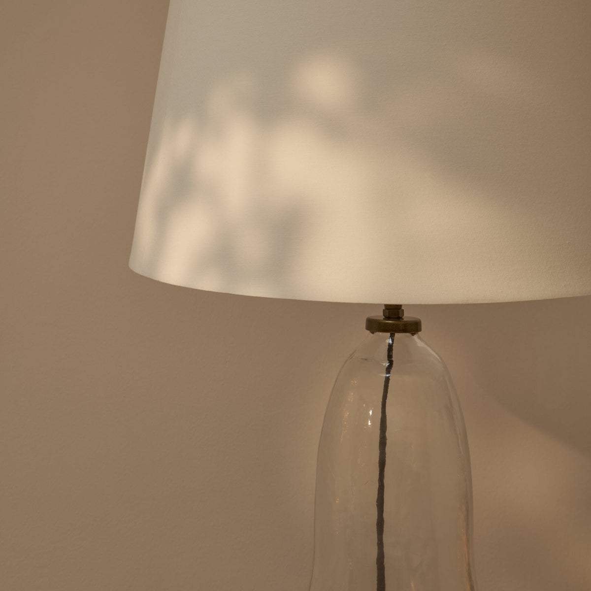 Breamore Clear Glass Wide Table Lamp Base - 30cm - Laura James