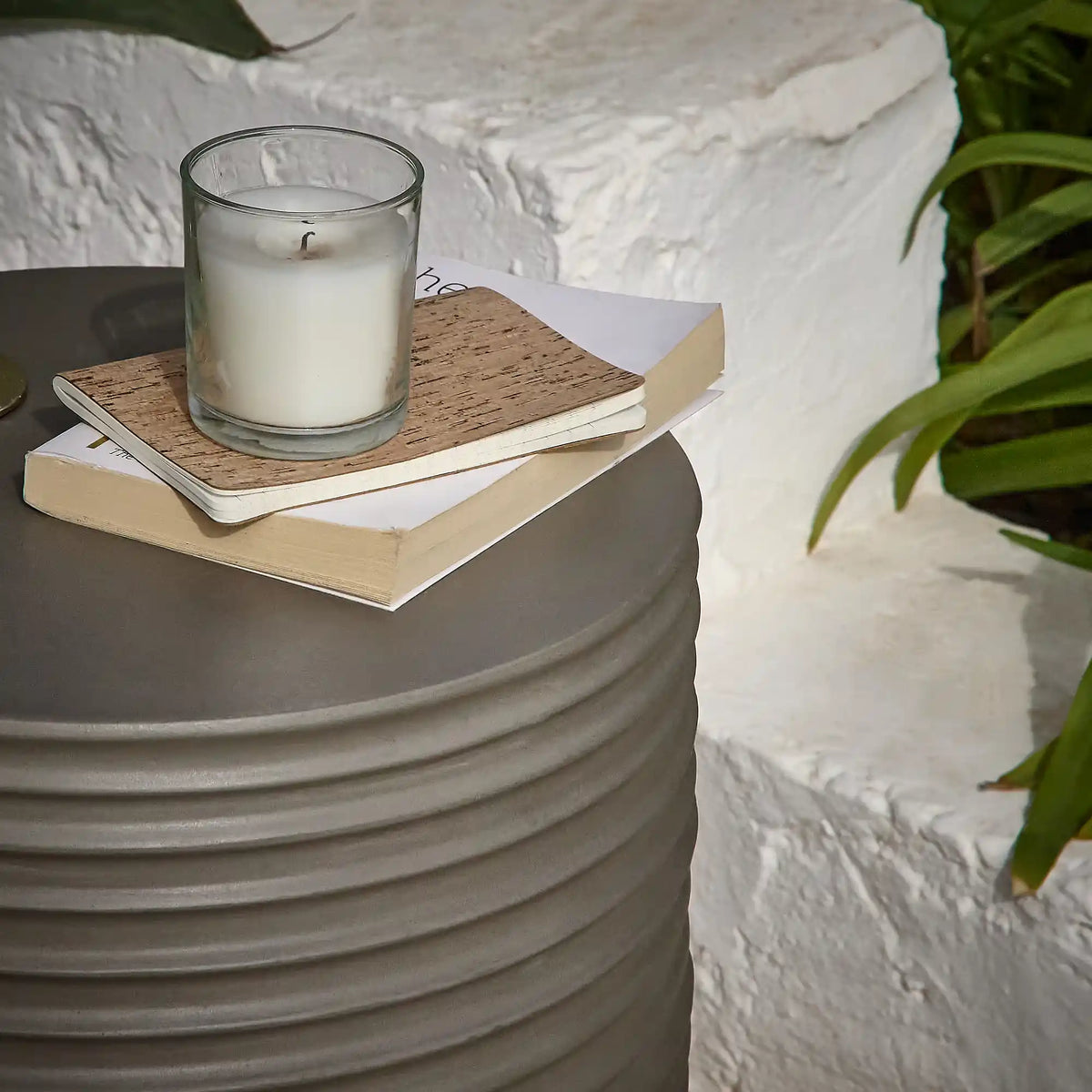Carlotta dark grey side table - Laura James