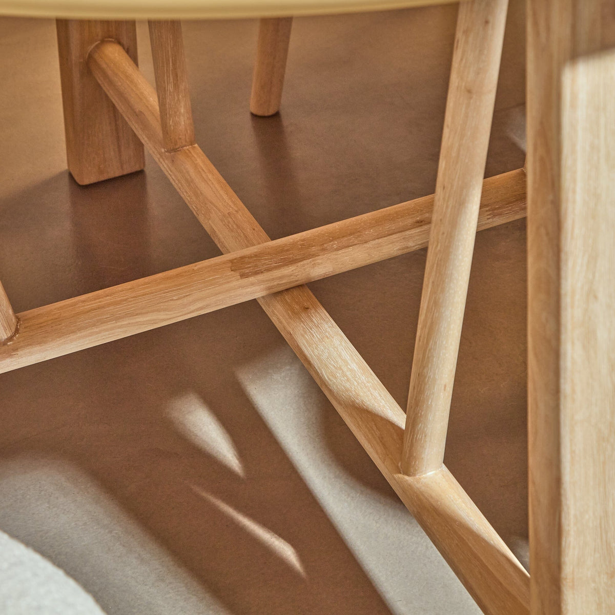 Carter Round Dining Table - Whitewash Oak - Laura James
