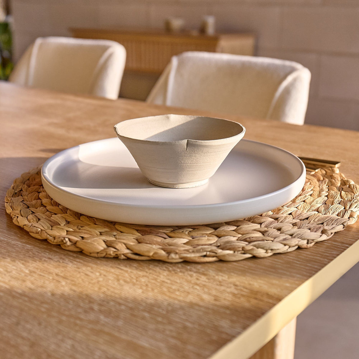 Carter Whitewash Table - Laura James