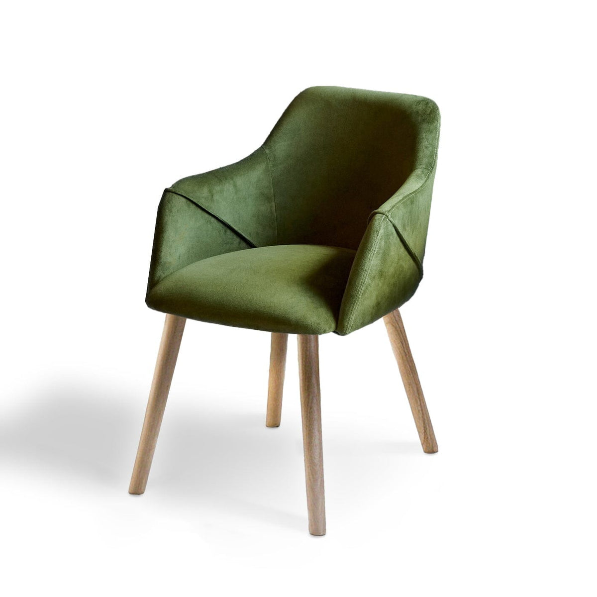 Freya Fern Green Carver Chairs with Whitewash Legs - Laura James