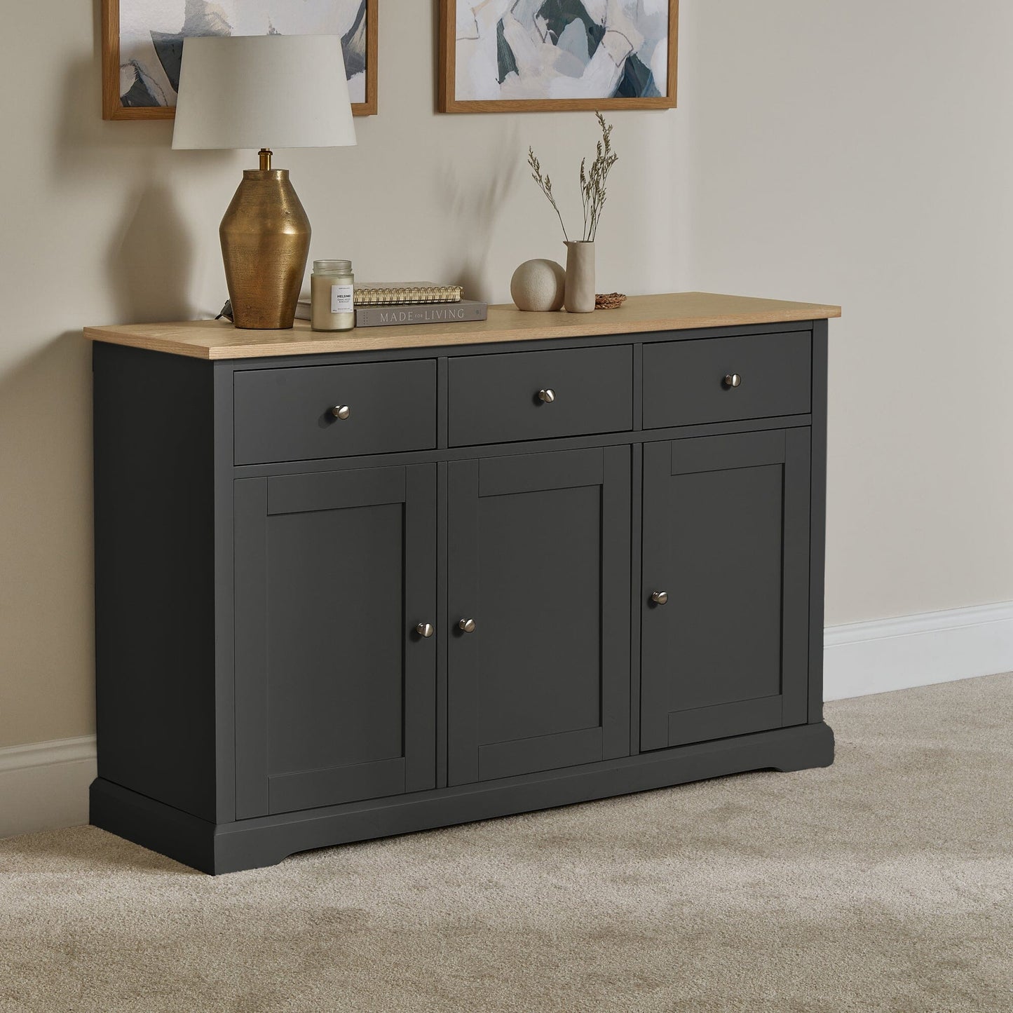 Chatsworth Sideboard - 130cm - Slate Grey - Laura James