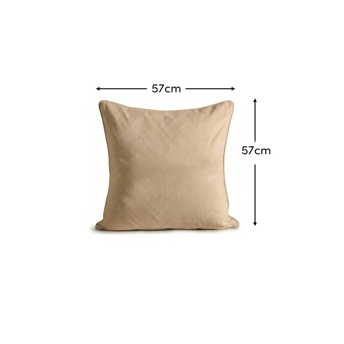 Camber 57x57cm Outdoor Scatter Cushion Cover - Off White with Sand Piping - Laura James