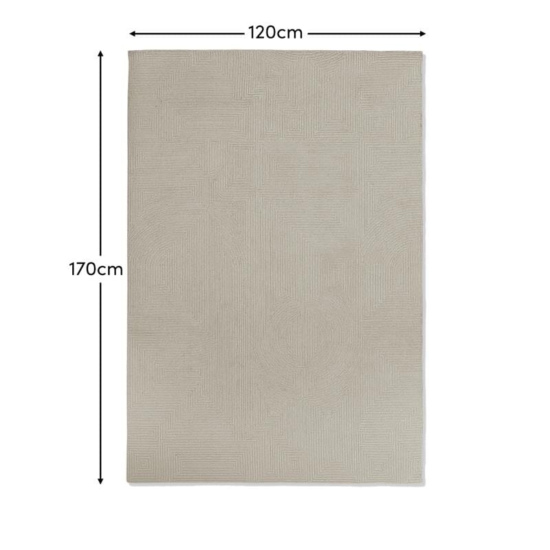Camden Natural Wool Rug - 120x170cm