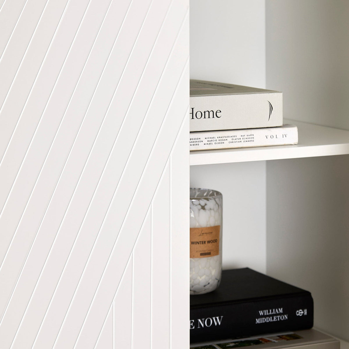 Jack Shoe Cabinet - Geometric - White