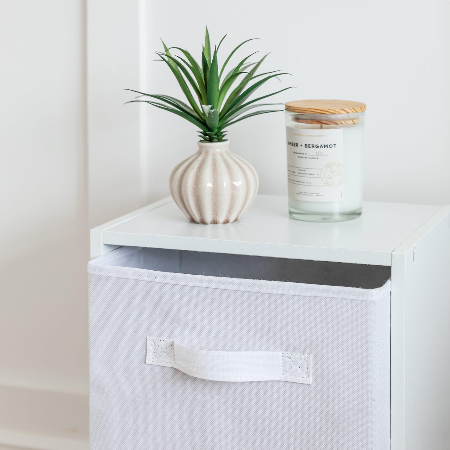 2 Tier Storage Unit / White Bookcase - Laura James