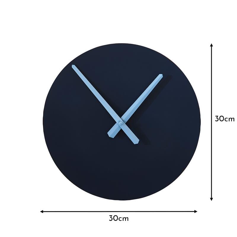 Carn Small Round Wall Clock - Ink - Laura James