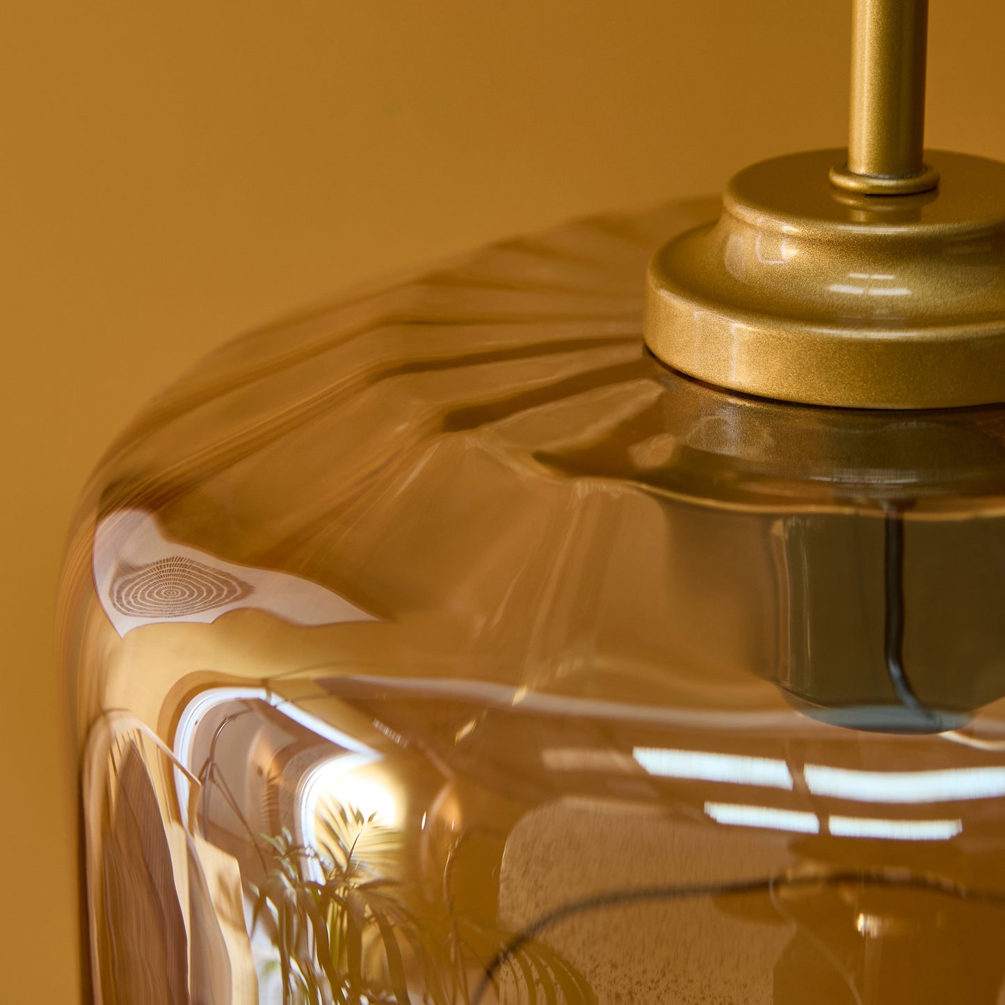 Carrick 22cm Glass Pendant Light - Gold - Laura James