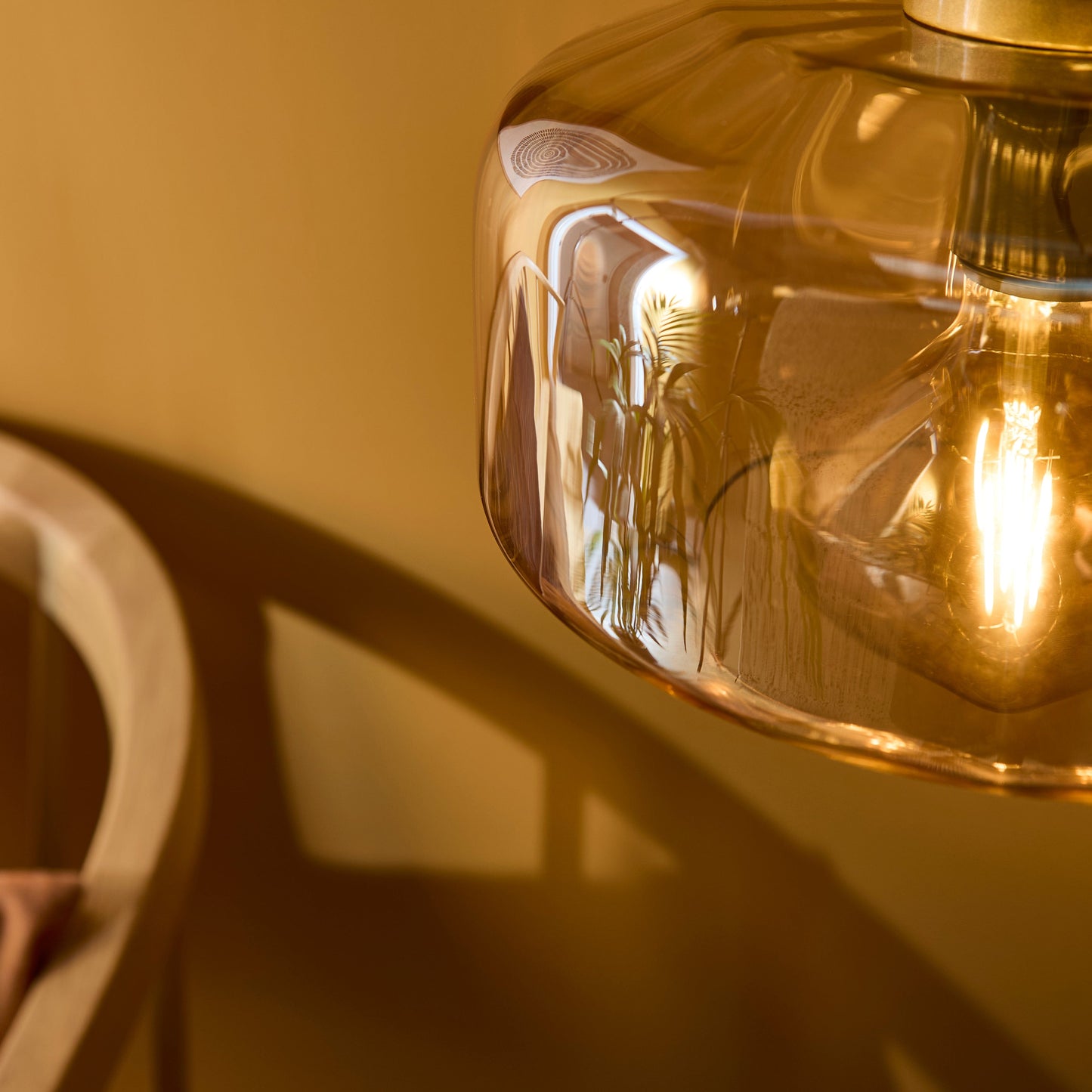 Carrick 22cm Glass Pendant Light - Gold - Laura James
