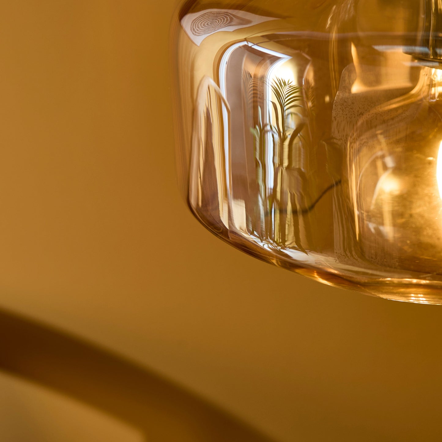 Carrick 22cm Glass Pendant Light - Gold - Laura James