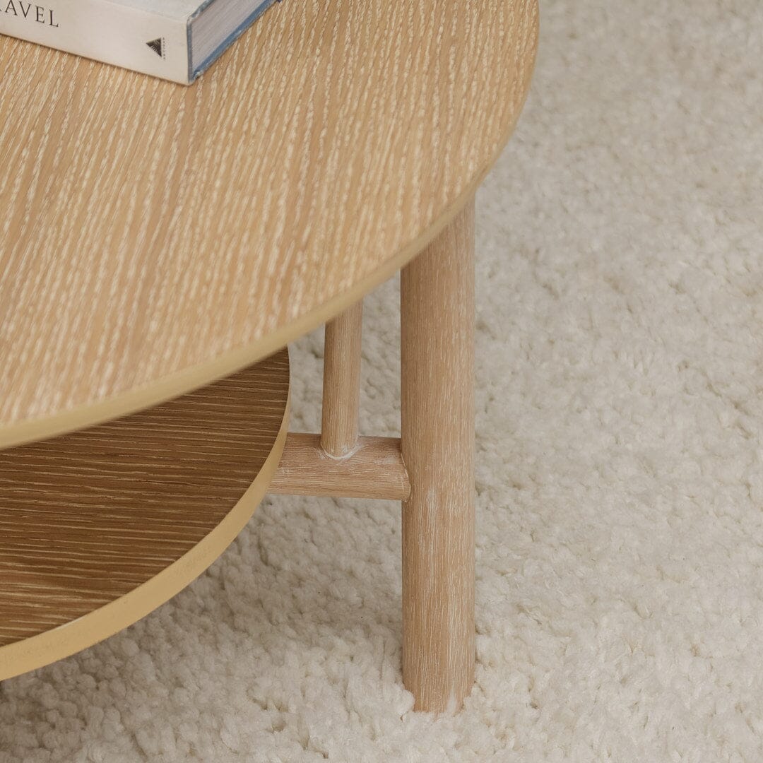 CarterRound Coffee Table - Whitewash - Laura James