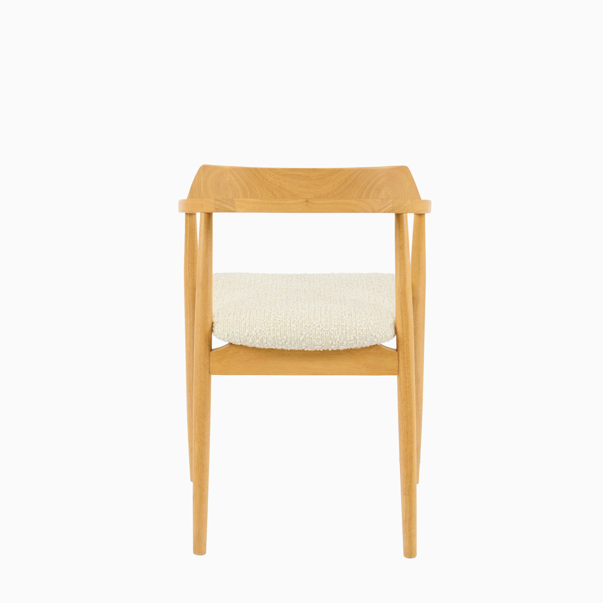 Carter Boucle Dining Armchairs - Set of 2 - Pale Oak Legs - Laura James