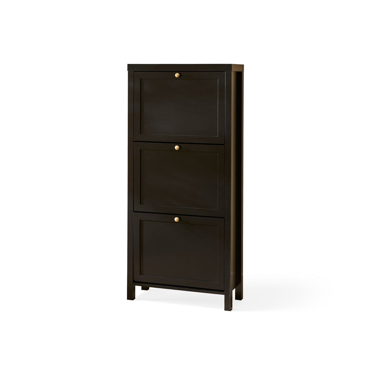 Charlie 3 Door Shoe Cabinet - Noir Black- Laura James
