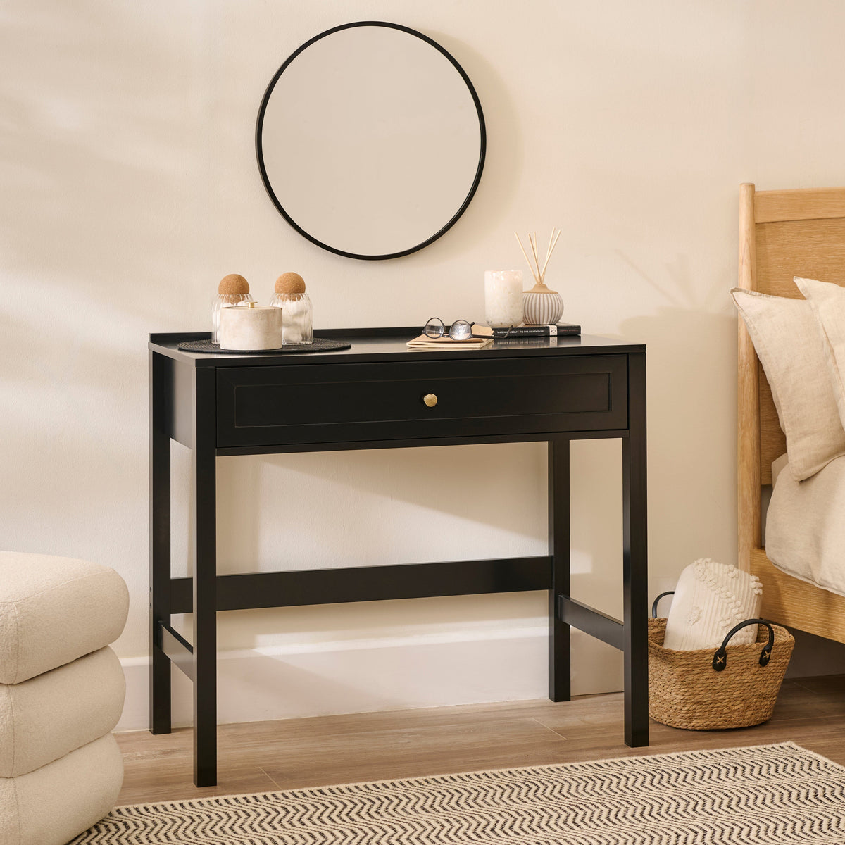 Charlie Noir Black Dressing Table - Laura James