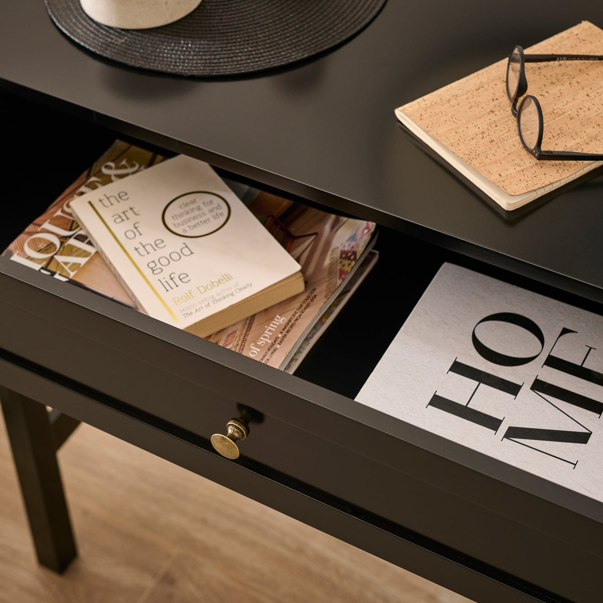 Charlie Noir Black Dressing Table - Laura James